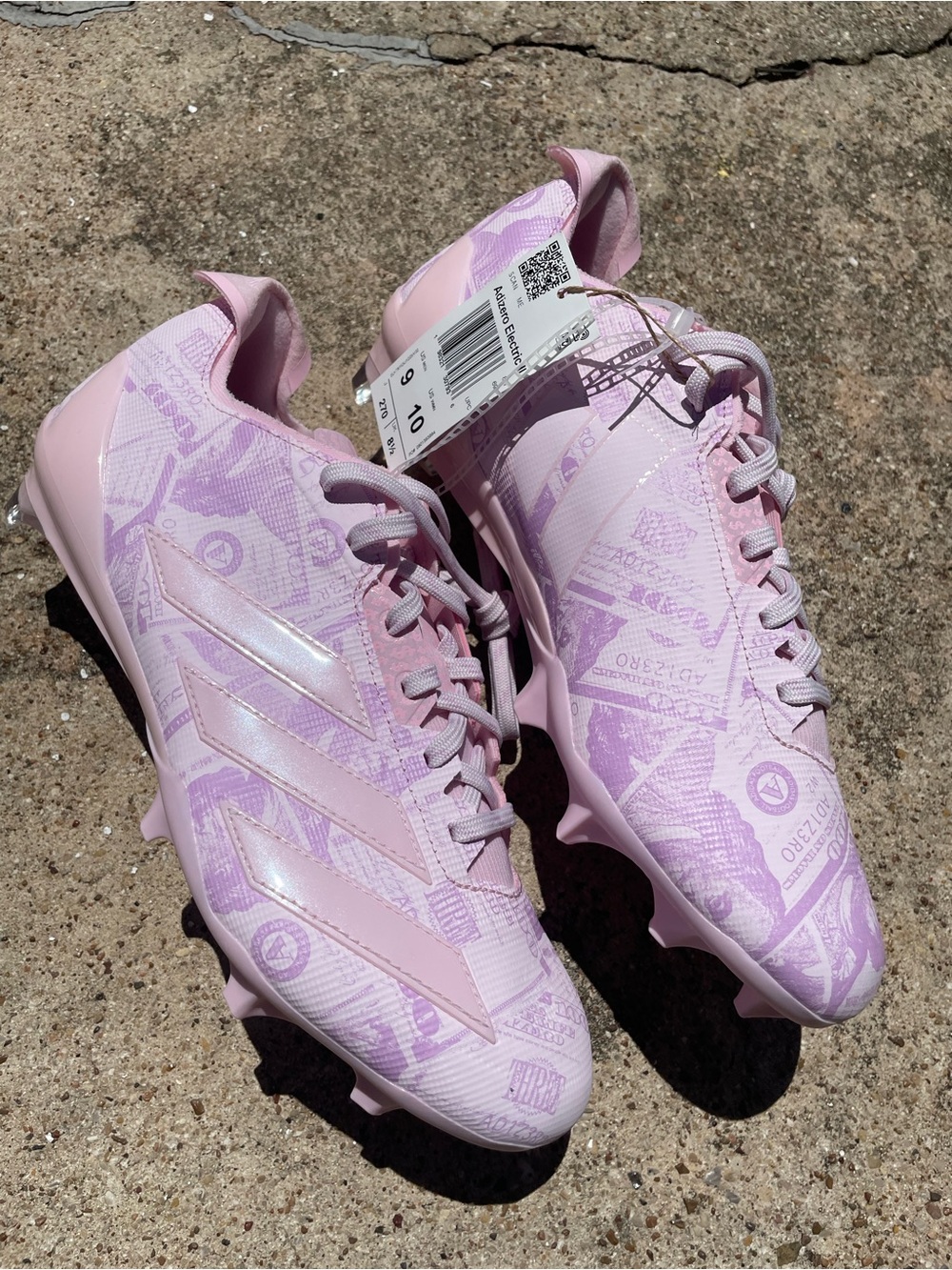 adidas Adizero Electric II Currency Neutral Pink Football Cleats